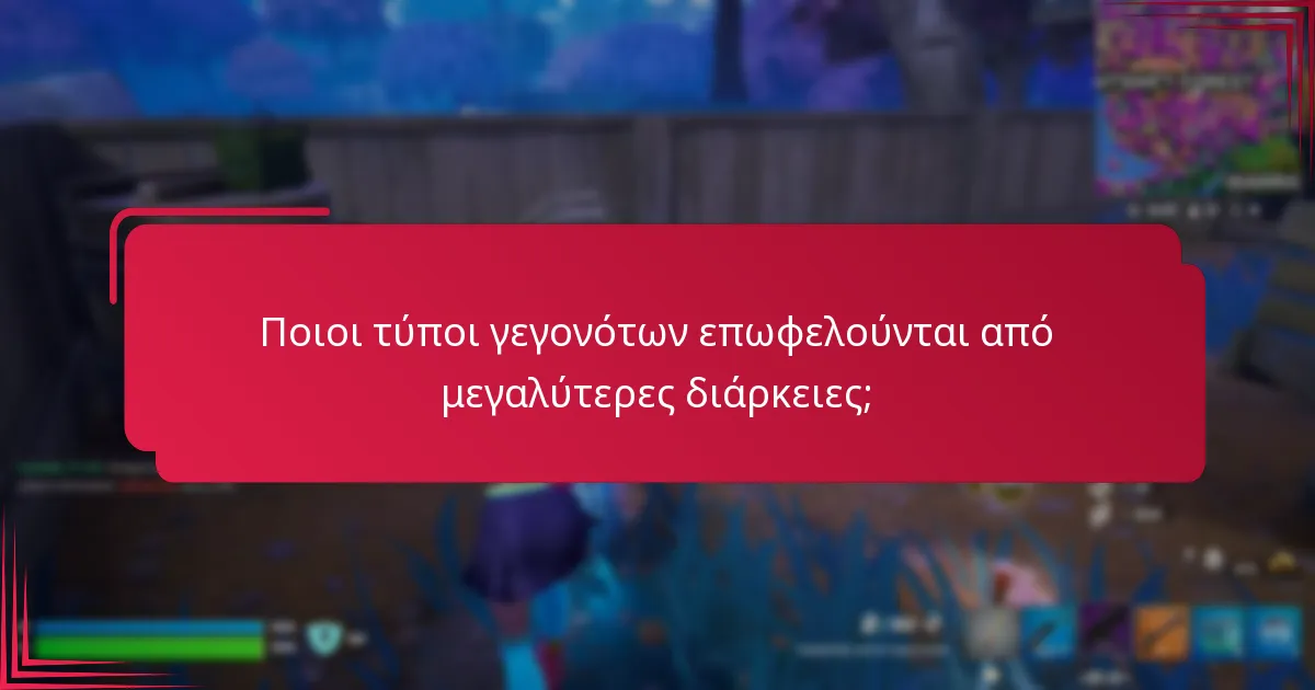 Ποιοι τύποι γεγονότων επωφελούνται από μεγαλύτερες διάρκειες;